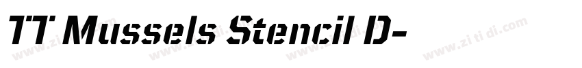 TT Mussels Stencil D字体转换 TT Mussels Stencil D字体转换